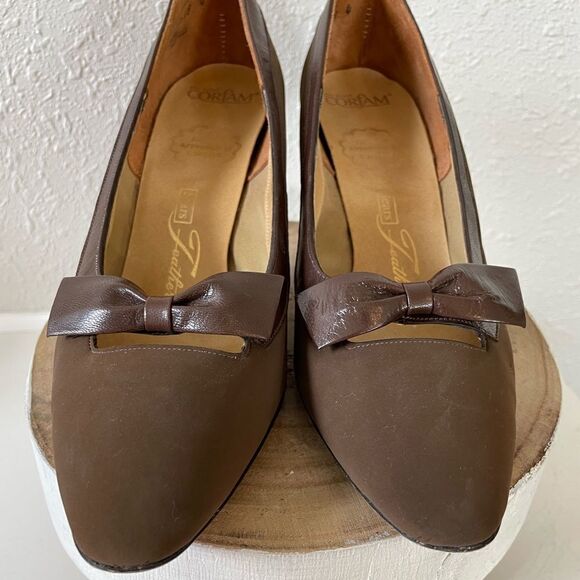 Vintage Sears Featherlite Brown Heels Size 7.5 B EUC - Picture 3 of 7